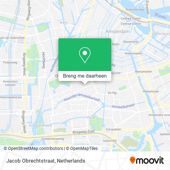 Jacob Obrechtstraat kaart