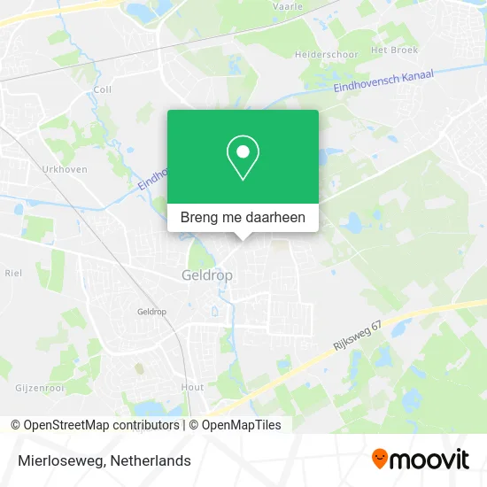 Mierloseweg kaart