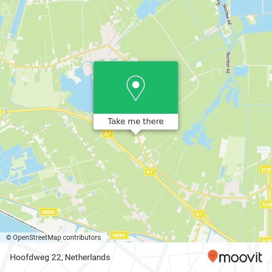 Hoofdweg 22 kaart