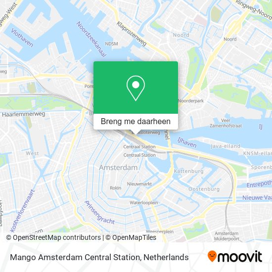 Mango Amsterdam Central Station kaart