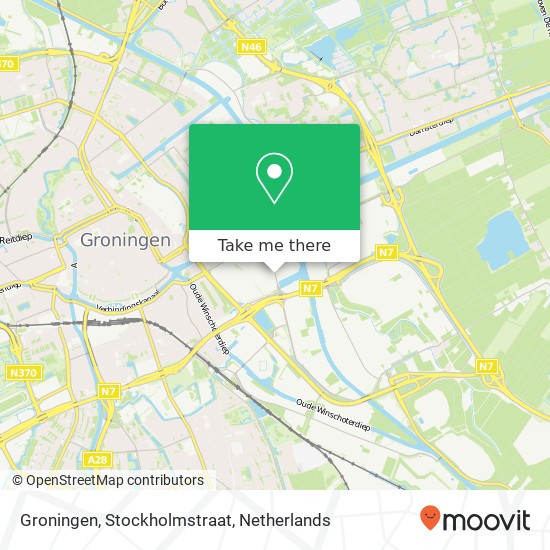 Groningen, Stockholmstraat kaart