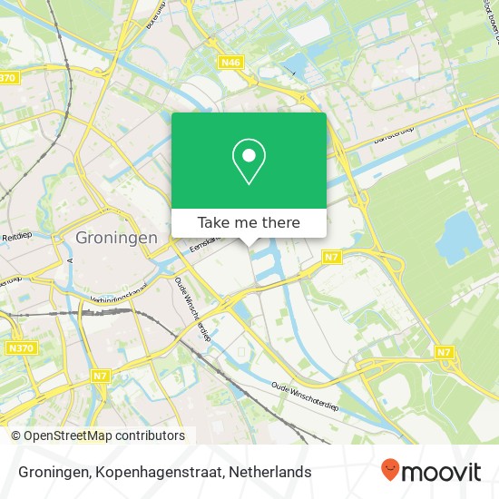 Groningen, Kopenhagenstraat kaart