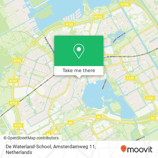De Waterland-School, Amsterdamweg 11 kaart