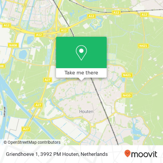 Griendhoeve 1, 3992 PM Houten kaart