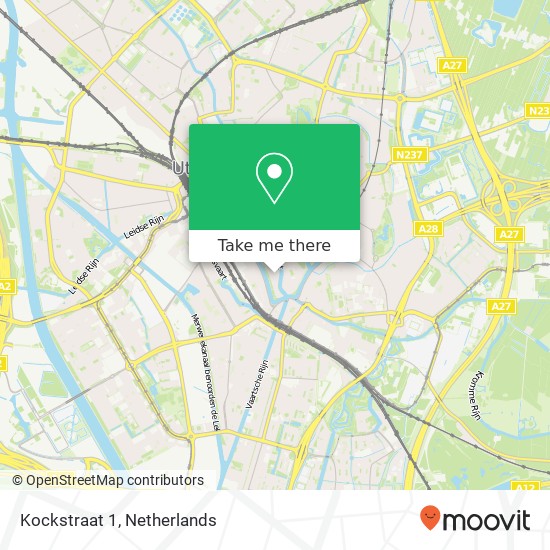 Kockstraat 1, 3511 XR Utrecht kaart