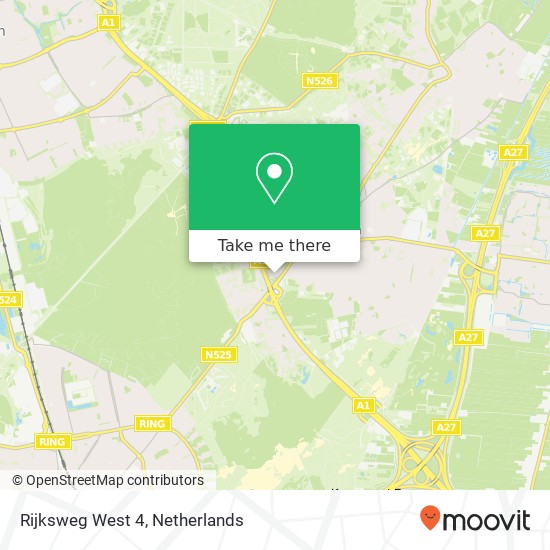 Rijksweg West 4, 1251 CK Laren kaart