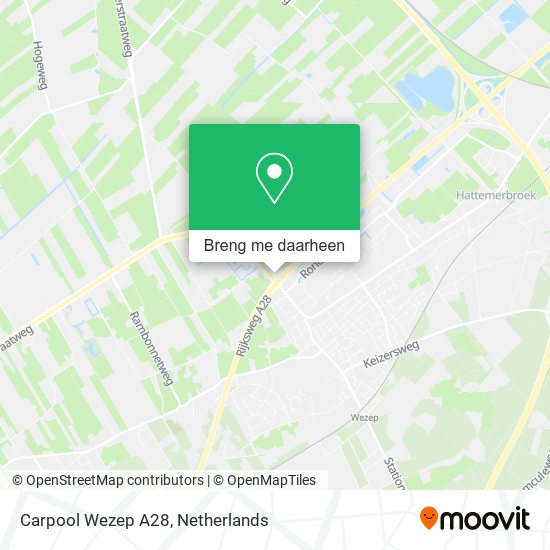 Carpool Wezep A28 kaart