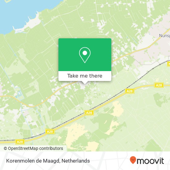 Korenmolen de Maagd kaart