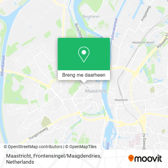Maastricht, Frontensingel / Maagdendries kaart