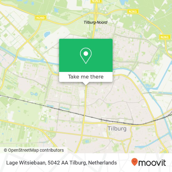 Lage Witsiebaan, 5042 AA Tilburg kaart