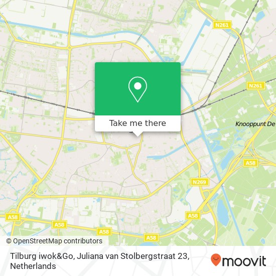 Tilburg iwok&Go, Juliana van Stolbergstraat 23 kaart