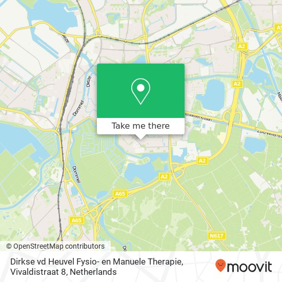 Dirkse vd Heuvel Fysio- en Manuele Therapie, Vivaldistraat 8 kaart