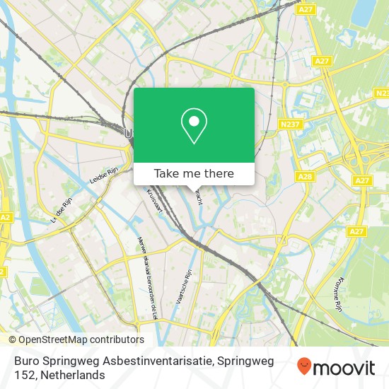 Buro Springweg Asbestinventarisatie, Springweg 152 kaart