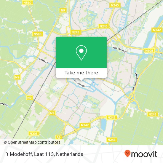 't Modehoff, Laat 113 kaart