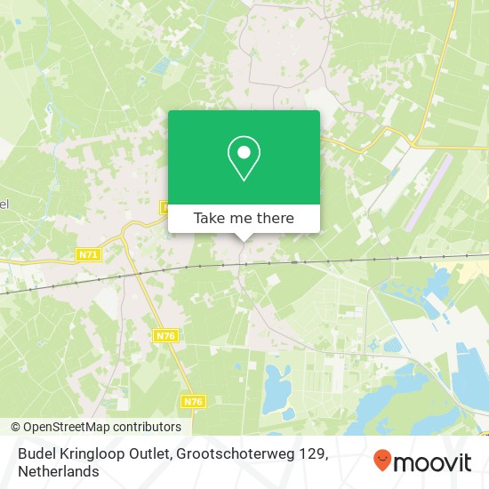 Budel Kringloop Outlet, Grootschoterweg 129 kaart