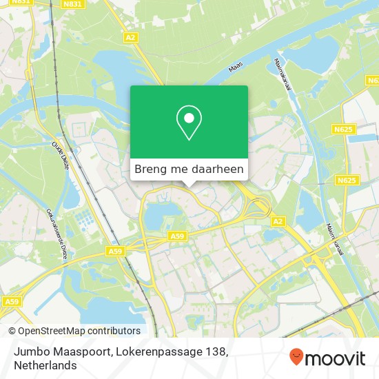 Jumbo Maaspoort, Lokerenpassage 138 kaart