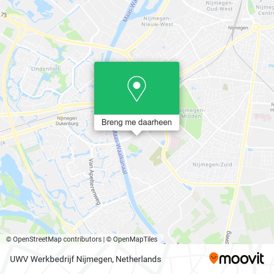 UWV Werkbedrijf Nijmegen kaart