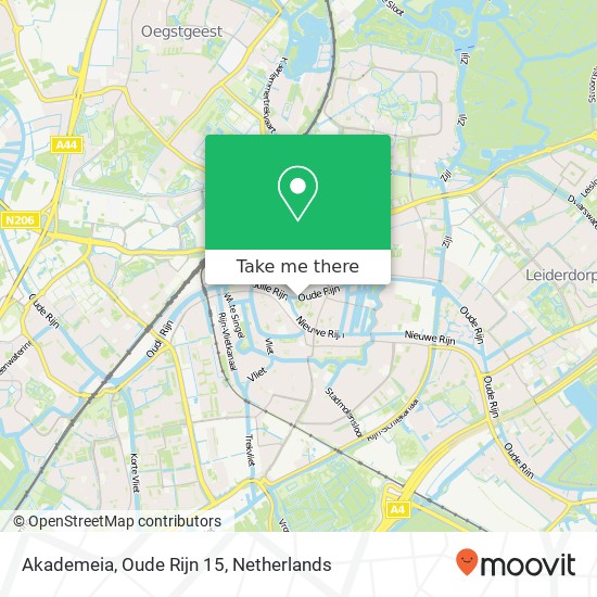 Akademeia, Oude Rijn 15 kaart