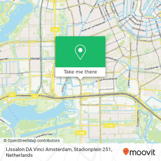 IJssalon DA Vinci Amsterdam, Stadionplein 251 kaart