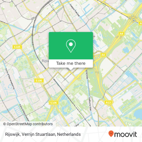 Rijswijk, Verrijn Stuartlaan kaart