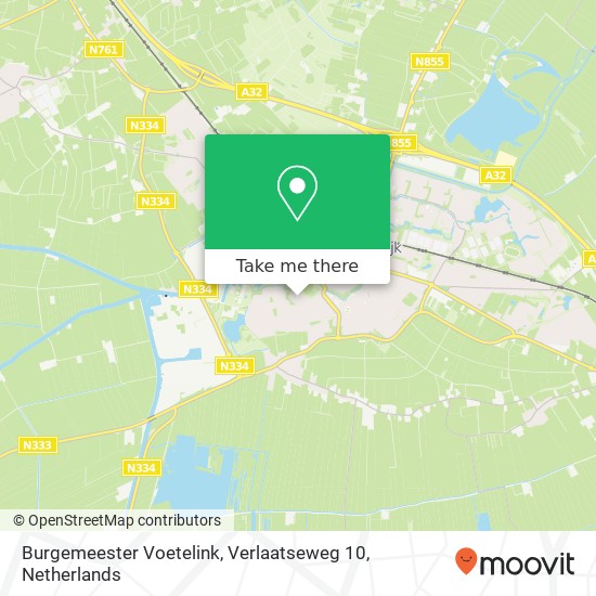 Burgemeester Voetelink, Verlaatseweg 10 kaart