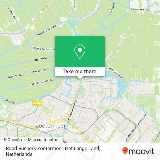 Road Runners Zoetermeer, Het Lange Land kaart