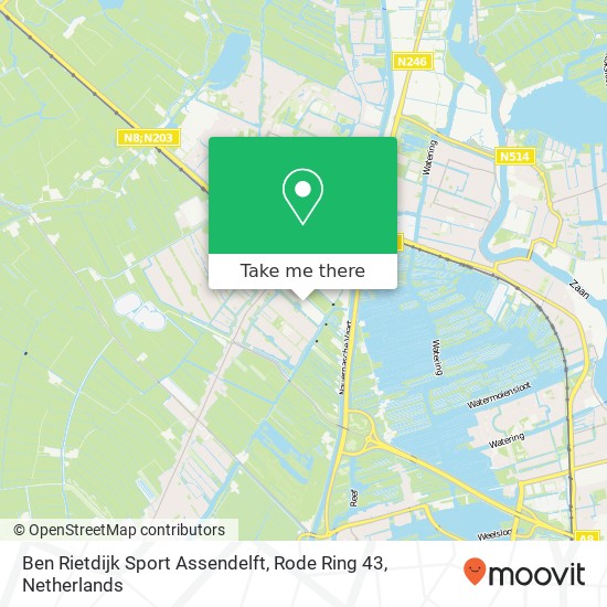Ben Rietdijk Sport Assendelft, Rode Ring 43 kaart