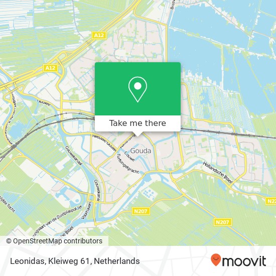 Leonidas, Kleiweg 61 kaart