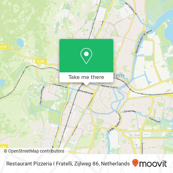 Restaurant Pizzeria I Fratelli, Zijlweg 86 kaart