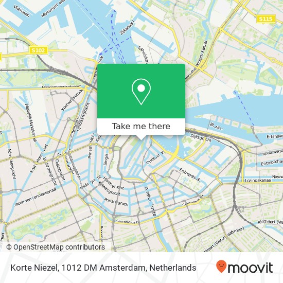 Korte Niezel, 1012 DM Amsterdam kaart