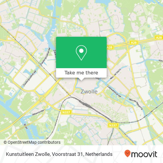 Kunstuitleen Zwolle, Voorstraat 31 kaart