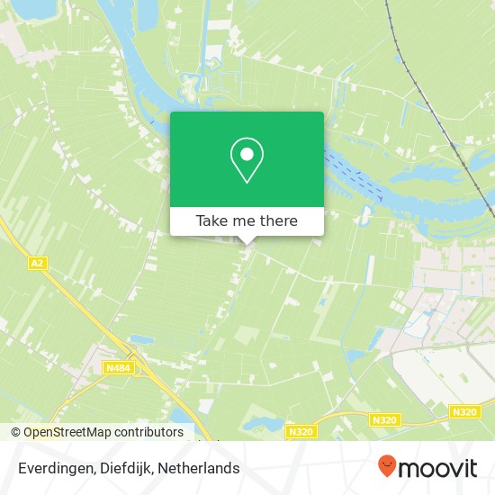 Everdingen, Diefdijk kaart