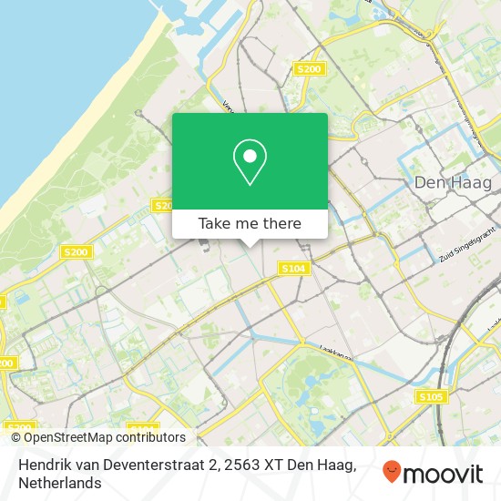 Hendrik van Deventerstraat 2, 2563 XT Den Haag kaart