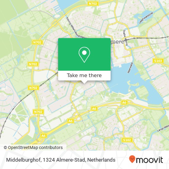 Middelburghof, 1324 Almere-Stad kaart