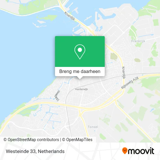 Westeinde 33 kaart