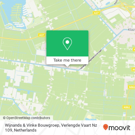 Wijnands & Vinke Bouwgroep, Verlengde Vaart Nz 109 kaart