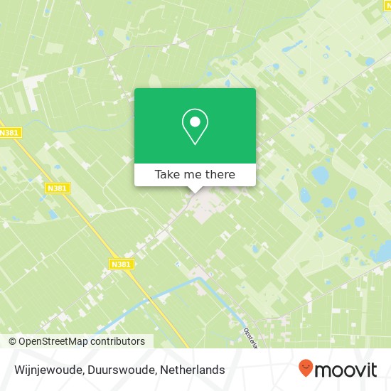 Wijnjewoude, Duurswoude kaart