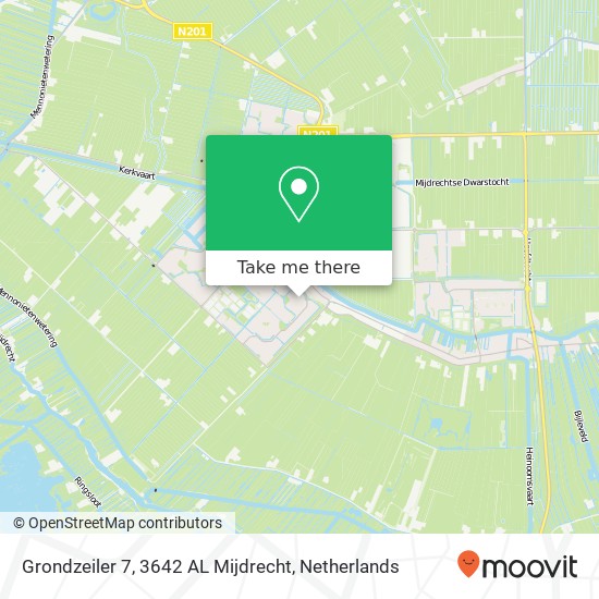 Grondzeiler 7, 3642 AL Mijdrecht kaart