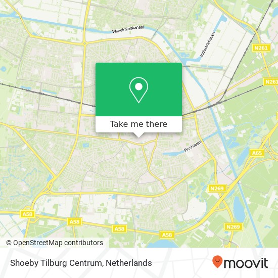 Shoeby Tilburg Centrum, Heuvelstraat 99 kaart