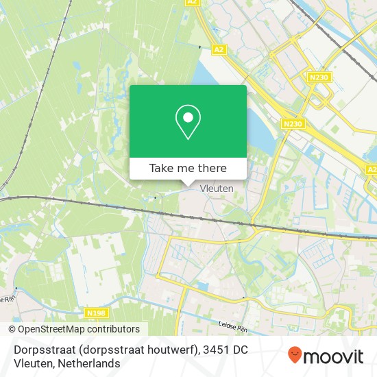 Dorpsstraat (dorpsstraat houtwerf), 3451 DC Vleuten kaart