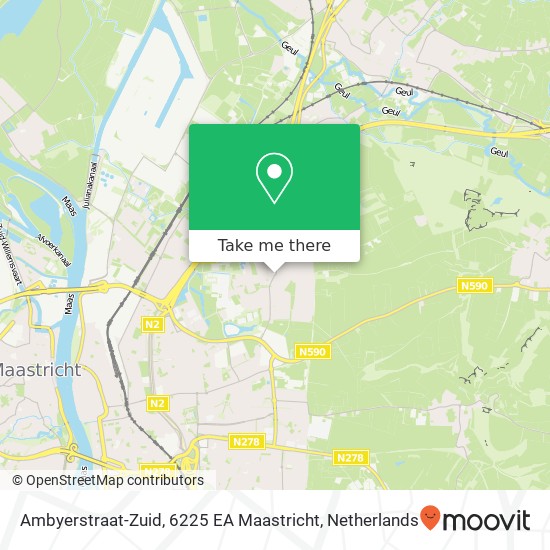 Ambyerstraat-Zuid, 6225 EA Maastricht kaart