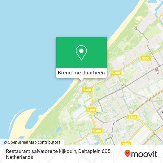 Restaurant salvatore te kijkduin, Deltaplein 605 kaart