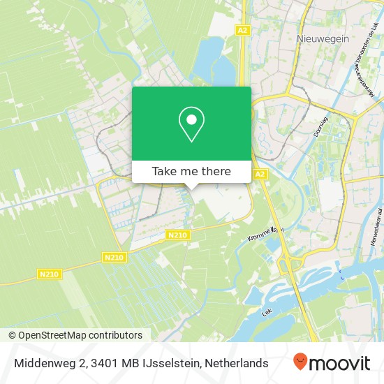 Middenweg 2, 3401 MB IJsselstein kaart