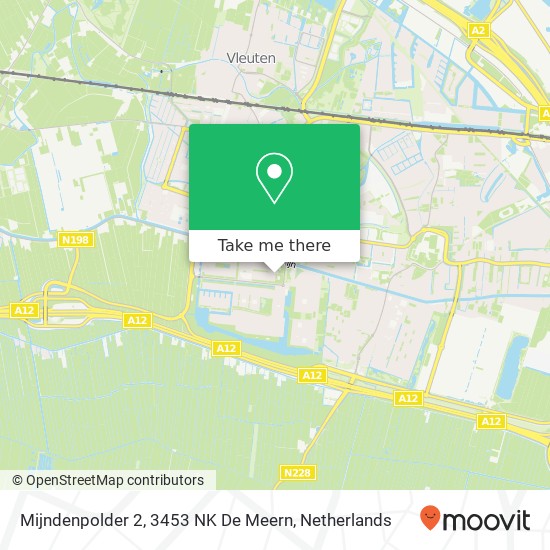 Mijndenpolder 2, 3453 NK De Meern kaart