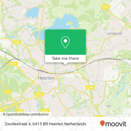 Zwollestraat 4, 6415 BR Heerlen kaart
