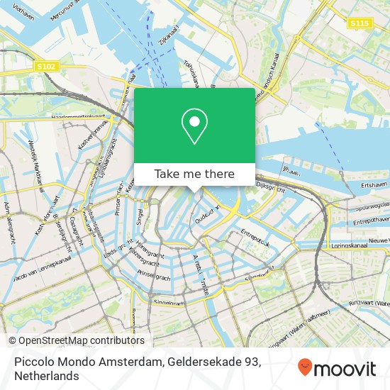 Piccolo Mondo Amsterdam, Geldersekade 93 kaart
