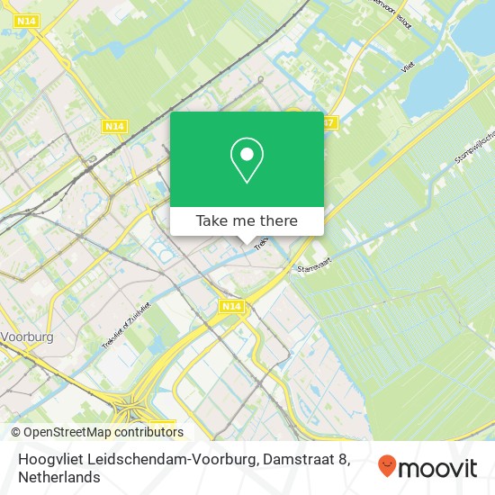 Hoogvliet Leidschendam-Voorburg, Damstraat 8 kaart