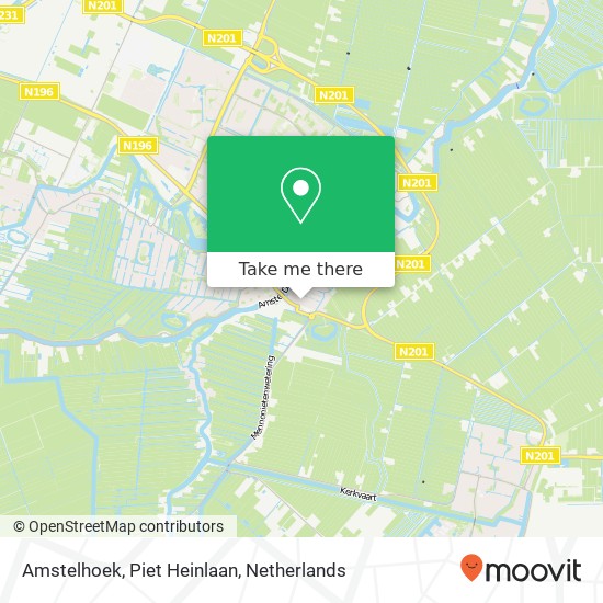 Amstelhoek, Piet Heinlaan kaart