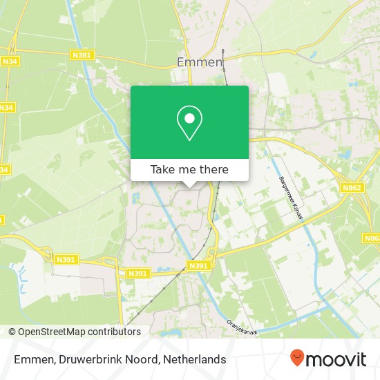 Emmen, Druwerbrink Noord kaart