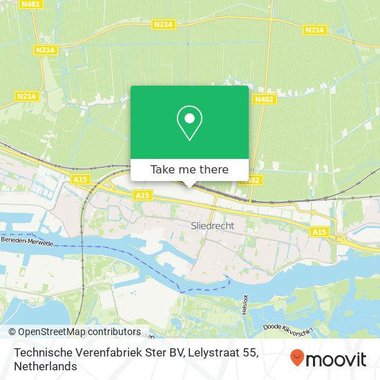 Technische Verenfabriek Ster BV, Lelystraat 55 kaart